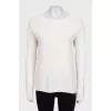 White knitted cashmere sweater
