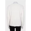 White knitted cashmere sweater