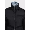 Straight down jacket with a zipper