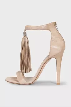 Viola suede tassel sandals