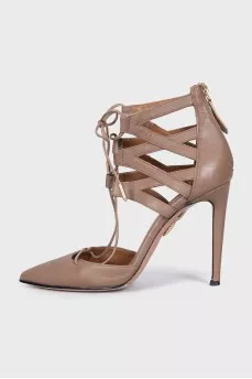 Brown lace-up shoes