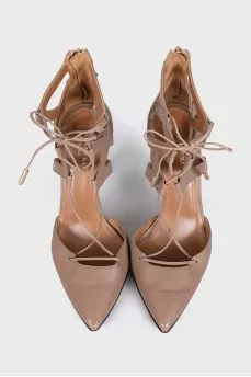 Brown lace-up shoes