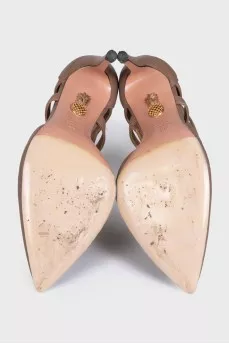 Brown lace-up shoes