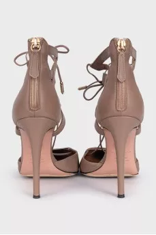 Brown lace-up shoes