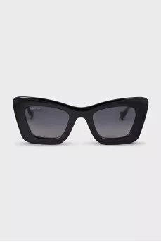 Cat-eye sunglasses with signature print
