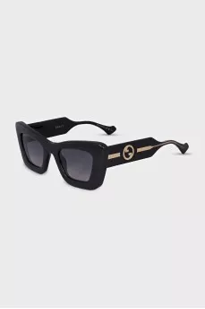 Cat-eye sunglasses with signature print
