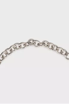 Серебряное ожерелье с акцентной застежкой