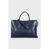 Blue leather bag