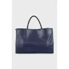 Blue leather bag