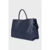 Blue leather bag