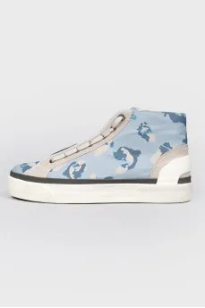 Men's printed high top sneakers