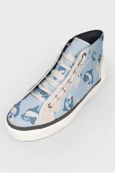 Men's printed high top sneakers