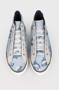 Men's printed high top sneakers