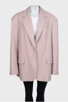 Oversized pink jacket