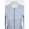 Light blue leather jacket