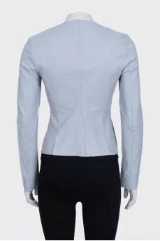 Light blue leather jacket