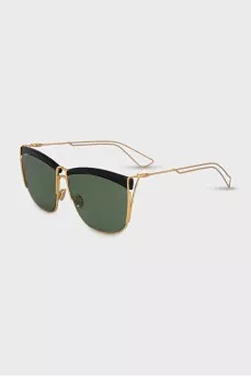 Gold sunglasses with green lenses