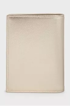 Gold-tone wallet with signature embossing