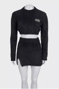 Black suit with rhinestones