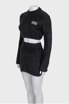Black suit with rhinestones