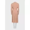 Brown pleated dress with tag