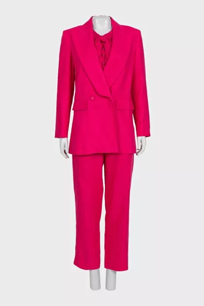 Suit of jacket, trousers and jumper