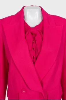Suit of jacket, trousers and jumper