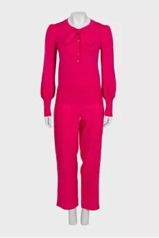 Suit of jacket, trousers and jumper