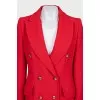 Fitted coat with gold buttons