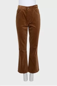 Коричневі вельветові штани