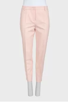 Pink suit with a long jacket