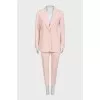 Pink suit with a long jacket