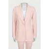 Pink suit with a long jacket