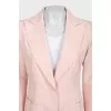Pink suit with a long jacket