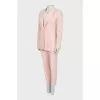Pink suit with a long jacket