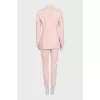 Pink suit with a long jacket