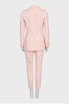Pink suit with a long jacket