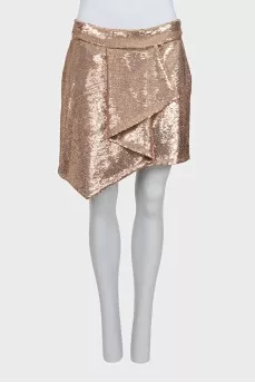 Pleated skirt decorated with sequins