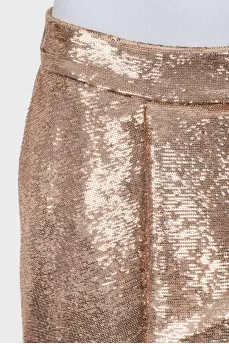 Pleated skirt decorated with sequins