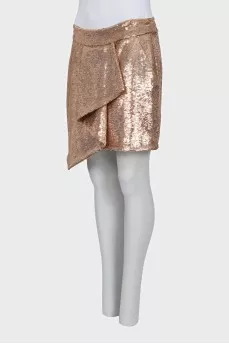 Pleated skirt decorated with sequins