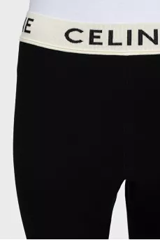 Black leggings with signature print