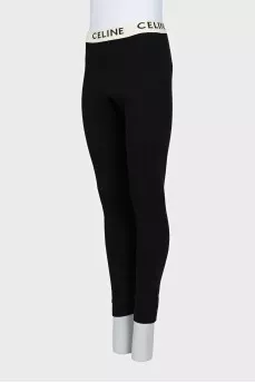 Black leggings with signature print
