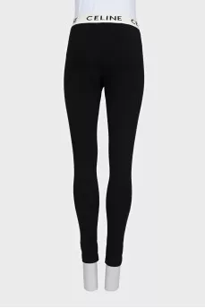 Black leggings with signature print