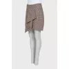 Houndstooth print pleated skirt