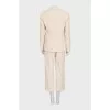 Beige suit with beaded embroidery