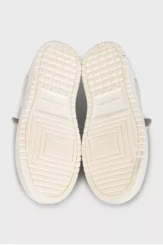 Slip-on sneakers made of suede and leather