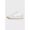 Leather and suede sneakers with logo