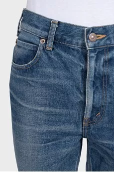 Blue mom fit skinny jeans