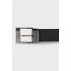 Men's black leather belt
