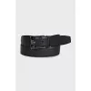 Men's black leather belt
